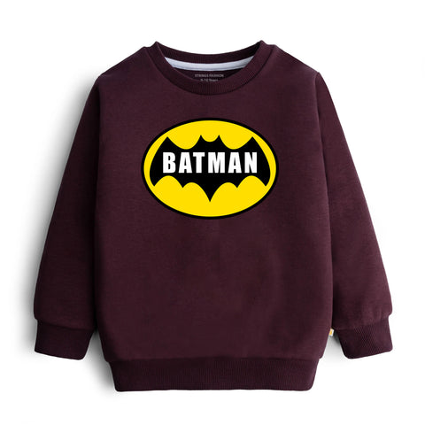 BATMAN JUNIOR MEHROON COLOR BOYS LONG SLEEVE SWEAT-SHIRT