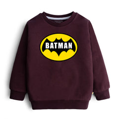 BATMAN JUNIOR MEHROON COLOR BOYS LONG SLEEVE SWEAT-SHIRT