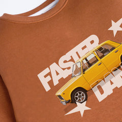 FASTER DANGER LIGHT BROWN COLOR BOYS LONG SLEEVE SWEAT-SHIRT