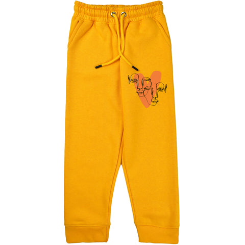 HEART CALLIGRAPHY MUSTERED COLOR GIRLS TRACK SUIT