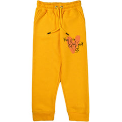 HEART CALLIGRAPHY MUSTERED COLOR GIRLS TRACK SUIT