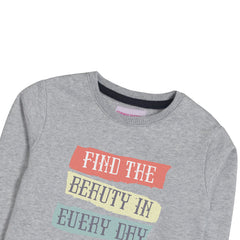 FIND THE BEAUTY JUNIOR GIRLS GREY HEADER COLOR TRACK SUIT