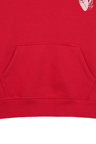 HEART CALI RED GIRLS FLEECE HOODIE