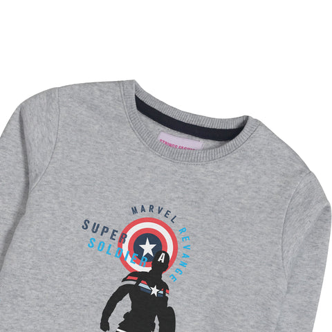 MARVEL SOLDIER GREY HEADER BOYS SWEAT-SHIRT