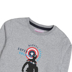 MARVEL SOLDIER GREY HEADER BOYS SWEAT-SHIRT