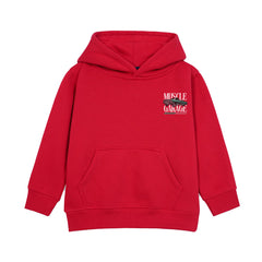 MUSCLE GARAGE RED BOYS FLEECE HOODIE