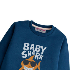 BABY SHARK Navy Boys Long Sleeve Sweat-Shirt
