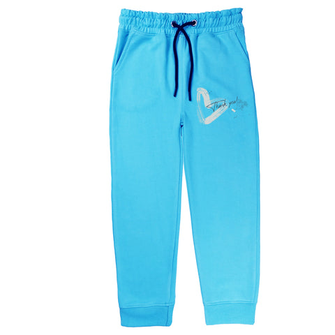 SKY BLUE COLOR THANK YOU GIRLS TERYY FABRIC TRACK SUIT