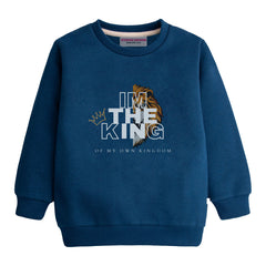 THE KING BOYS NAVY LONG SLEEVE SWEAT-SHIRT
