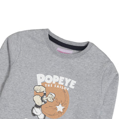 POPEYE GREY HEADER BOYS SWEAT-SHIRT