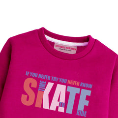 SKATE RED COLOR BOYS LONG SLEEVE SWEAT-SHIRT