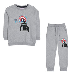 SUPER SOLDIER JUNIOR BOY GREY HEADER TRACK SUIT