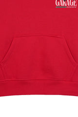 MUSCLE GARAGE RED BOYS FLEECE HOODIE