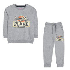 PLANE JUNIOR BOY GREY HEADER TRACK SUIT