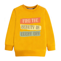 FIND THE BEAUTY GIRLS ORANGE SHADE FLEECE SWEAT-SHIRT