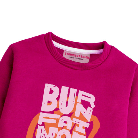 BURN FOR FAT RED COLOR BOYS LONG SLEEVE SWEAT-SHIRT