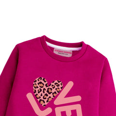 LOVE RED GIRLS LONG SLEEVE SWEAT-SHIRT