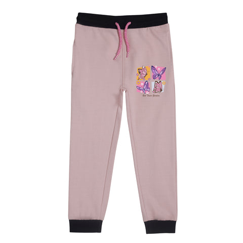 BUTTERFLY PINK COLOR GIRLS TERRY TRACK SUIT