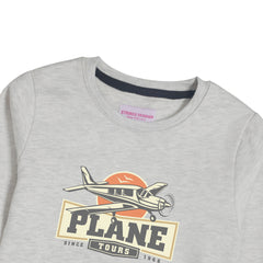 PLANE OATMEAL BOYS LONG SLEEVE SWEAT-SHIRT