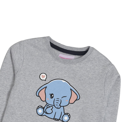 BABY ELEPHANT JUNIOR GIRLS GREY HEADER COLOR TRACK SUIT