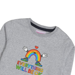EVERY THING WILL BE OK GREY HEADER BOYS SWEAT-SHIRT