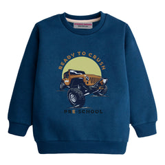 READY TO CRASH NAVY BOYS LONG SLEEVE SWEAT-SHIRT
