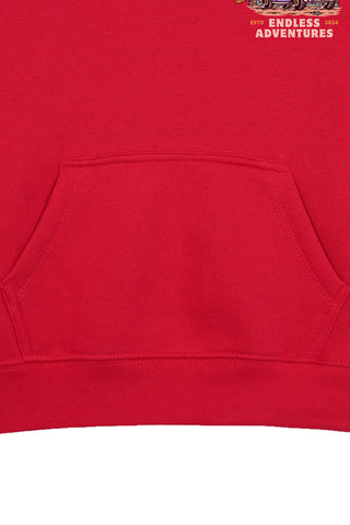 BEACH BOUND RED BOYS FLEECE HOODIE