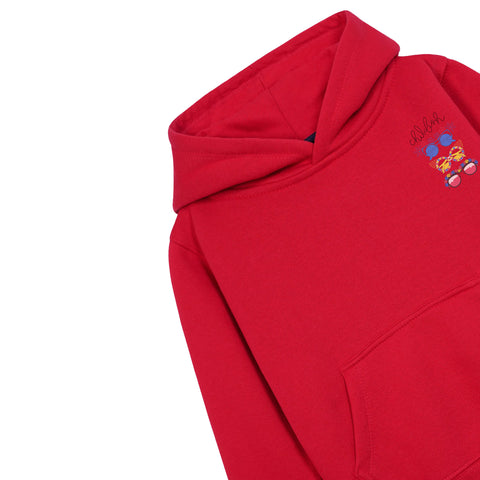 CHILLIUM RED GIRLS FLEECE HOODIE