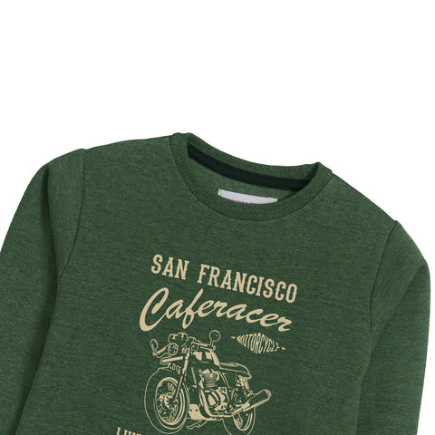 CAFE RACER JUNIOR BOY ARMY COLOR SWEAT-SHIRT