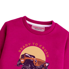 READY TO CRUSH RED COLOR BOYS LONG SLEEVE SWEAT-SHIRT