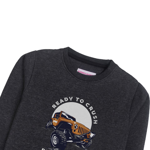 READY TO CRUSH CHARCOAL BOYS LONG SLEEVE SWEAT-SHIRT