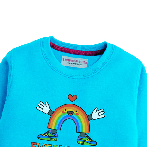 EVERYTHING SKY BLUE COLOR BOYS TERYY FABRIC SWEAT-SHIRT