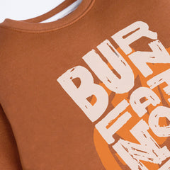 BURN FOR FAT LIGHT BROWN COLOR BOYS LONG SLEEVE SWEAT-SHIRT