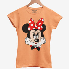 MINNIE JUNIOR ORANGE GIRLS T.SHIRT