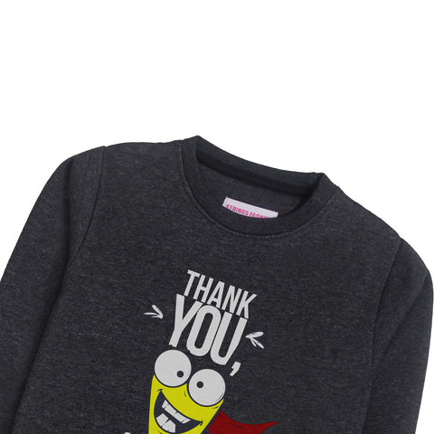 THANK YOU CHARCOAL BOYS LONG SLEEVE SWEAT-SHIRT