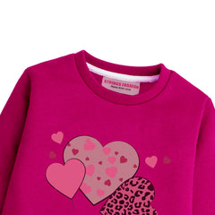 SWEET TIME RED GIRLS LONG SLEEVE SWEAT-SHIRT