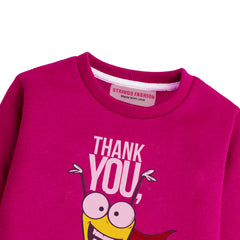 THANK YOU RED COLOR BOYS LONG SLEEVE SWEAT-SHIRT