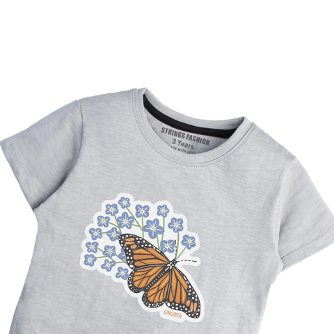 GREY PRINTED PROCESS CANARY GIRLS T.SHIRT