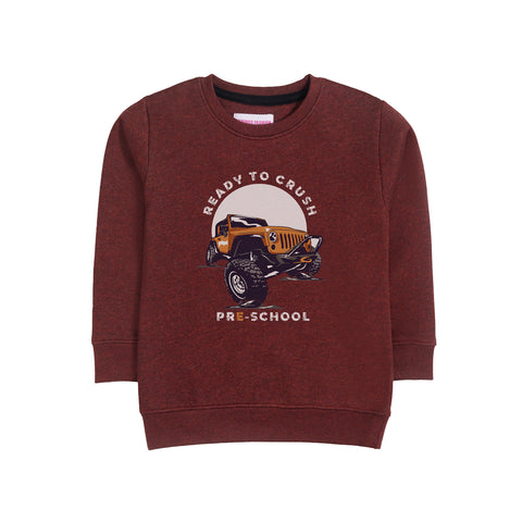 MONSTER TRUCK JUNIOR BOY BURGUNDY FLEESE TRACK SUIT