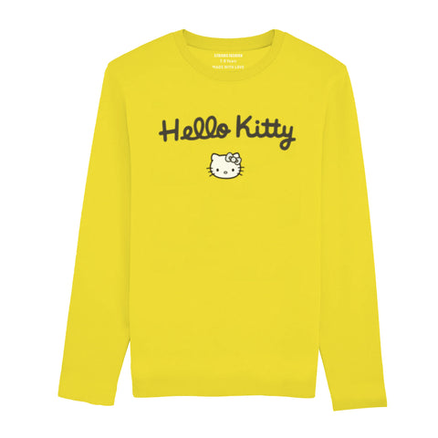 HELLO KITTY JUNIOR BLAZING YELLOW COLOR GIRLS LONG SLEEVE T-SHIRT