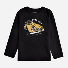 Digital Printed Road Trip Car Junior Boys Long Sleeve T.Shirt