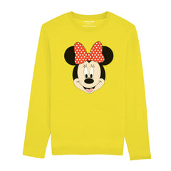 DIGITAL PRINTED MINNIE JUNIOR BLAZING YELLOW COLOR GIRLS LONG SLEEVE T.SHIRT
