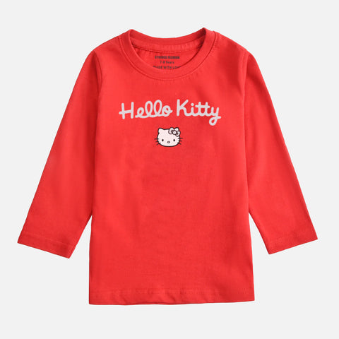 DIGITAL PRINTED HELLO KITTY JUNIOR FEISTA COLOR GIRLS LONG SLEEVE T.SHIRT