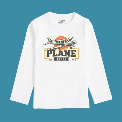 Digital Printed Plane Junior Sleeve T.Shirt