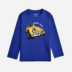 Digital Printed Road Trip Car Junior Boys Long Sleeve T.Shirt