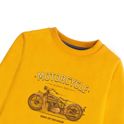 MOTORCYCLE FLEECE MUSTERED SWEATSHIRT