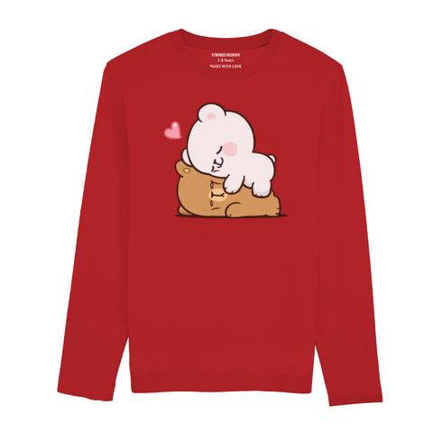 MILK & MOCHA JUNIOR FEIRY RED COLOR GIRLS LONG SLEEVE T-SHIRT