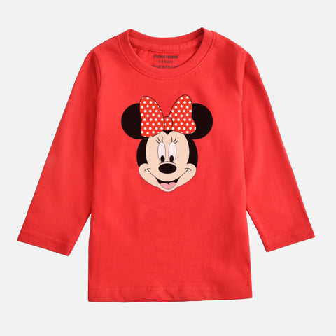 DIGITAL PRINTED MINNIE JUNIOR FEISTA COLOR GIRLS LONG SLEEVE T.SHIRT