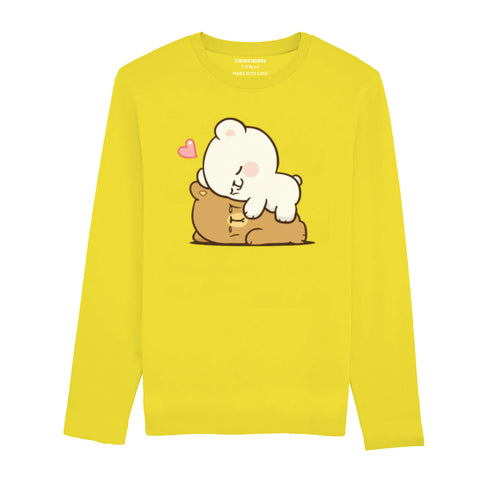 MILK & MOCHA JUNIOR BLAZING YELLOW COLOR GIRLS LONG SLEEVE T.SHIRT