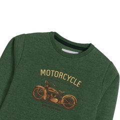 MOTERCYCLE SWEAT-SHIRT ARMY COLOR